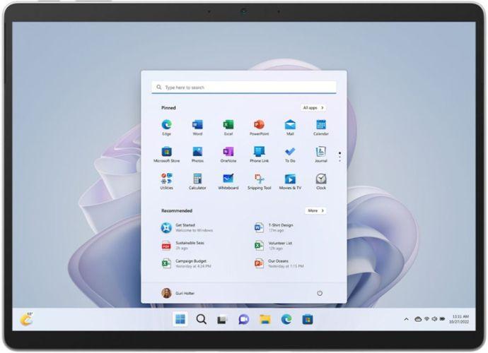 Microsoft  Surface Pro 9 - Intel Core i5-1235U 2.5GHz - 128GB - Platinum - WiFi - 8GB RAM - 13 Inch - Premium