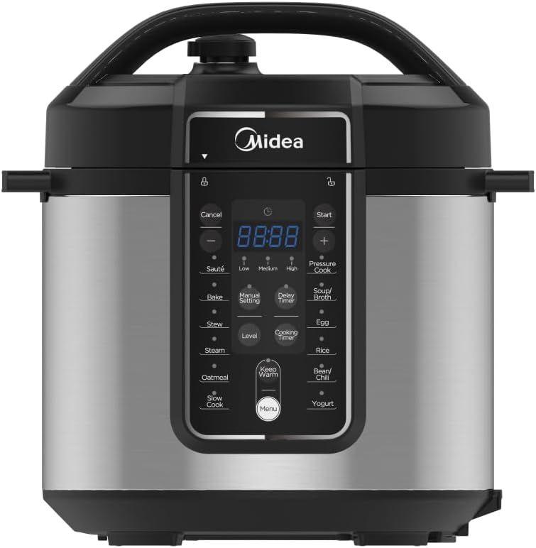 Midea  MPC60010ADKH Electric Pressure Cooker 5.7L - Silver - Premium