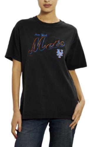 MLB  New York Mets Embroidered Tee M - Black - Excellent