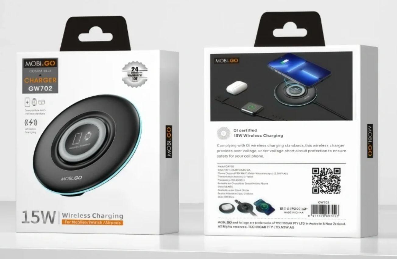 Refurbished Mobigo GW702 15W Wireless Charger Pad - Reebelo Australia