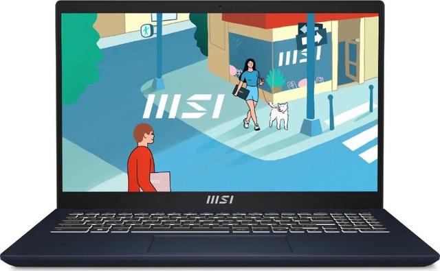 MSI Modern 15 Laptop 15.6" AMD Ryzen 7 5825U 2.0GHz in Black