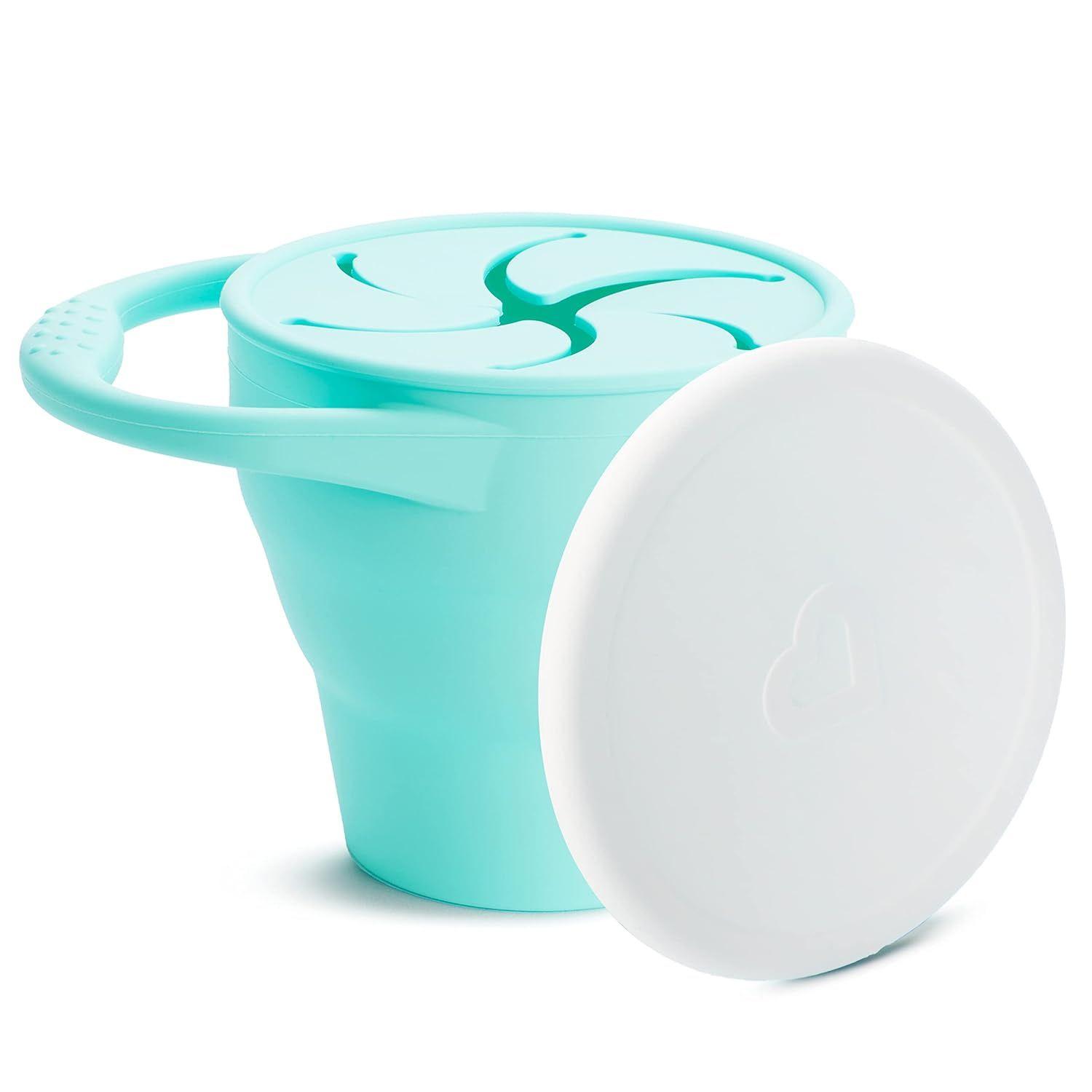Munchkin  C’est Silicone Snack Catcher w/ Lid  - Mint - Brand New