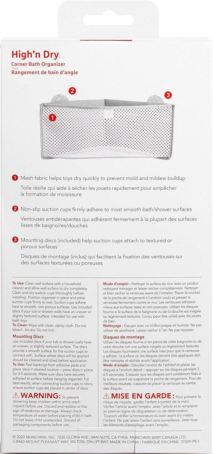 Munchkin High N' Dry Bath Organizer - Grey