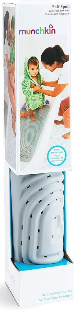 Munchkin Soft Spot Cushioned Bath Mat - Grey