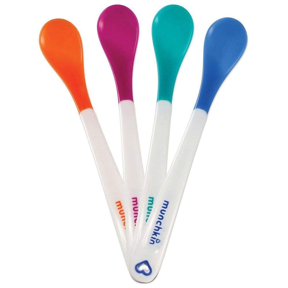 Munchkin  White Hot Infant Safety Spoons - 4Pk - Multicolor - Brand New