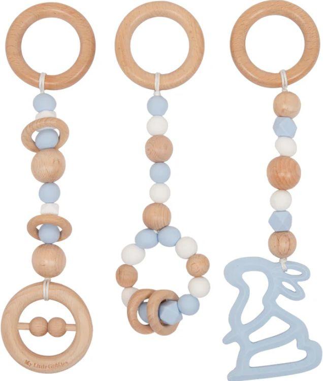 My Little Giggles Deluxe Play Toys Set (3 Piece) - Baby Blue/White