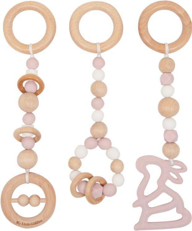 My Little Giggles Deluxe Play Toys Set (3 Piece) - Dusky Rose/White