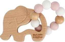 My Little Giggles Elwood Elephant Ring Teether - Brand New - Rose Quartz