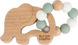 My Little Giggles Elwood Elephant Ring Teether - Brand New - Sage