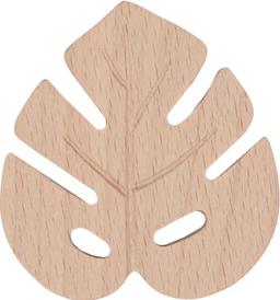 My Little Giggles Monstera Leaf Teether - Brand New - Wood