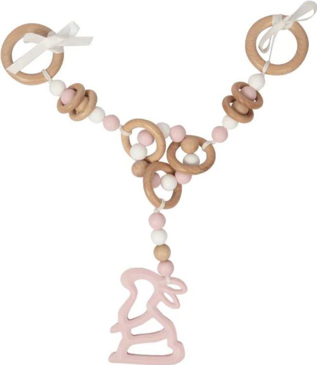 My Little Giggles  Pram Garland Drop Toy - Dusky Rose - Over Stock