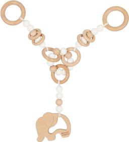 My Little Giggles Pram Garland Drop Toy - Natural/White