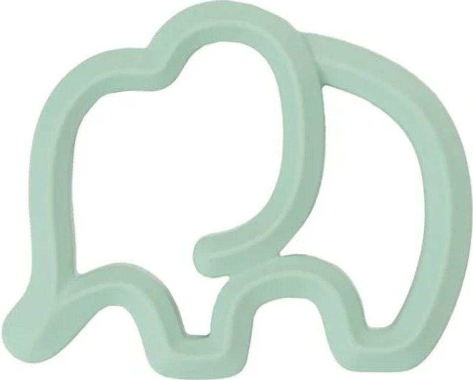 My Little Giggles  Silicone Elephant Teether - Sage - Over Stock