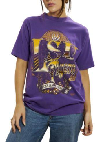 NCAA  Louisiana State University Tigers Tee S - Purple - Excellent