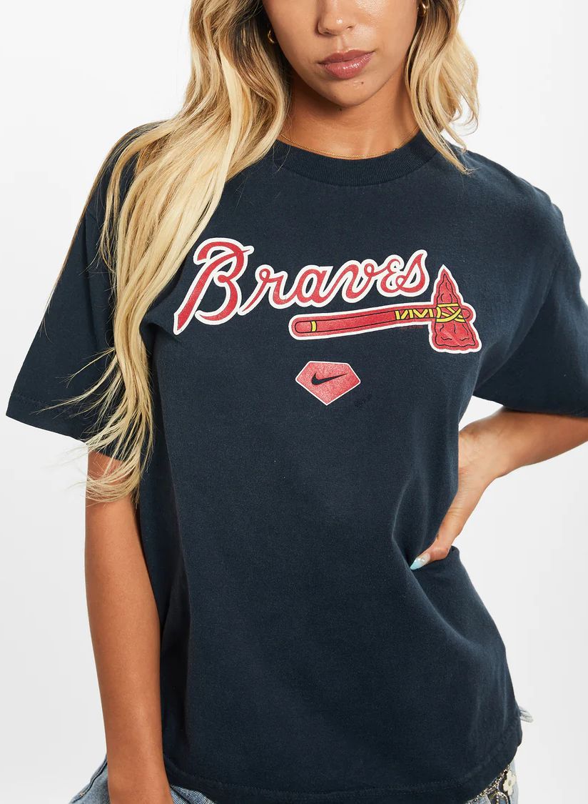 Nike MLB Atlanta Braves Tee XS - Blue