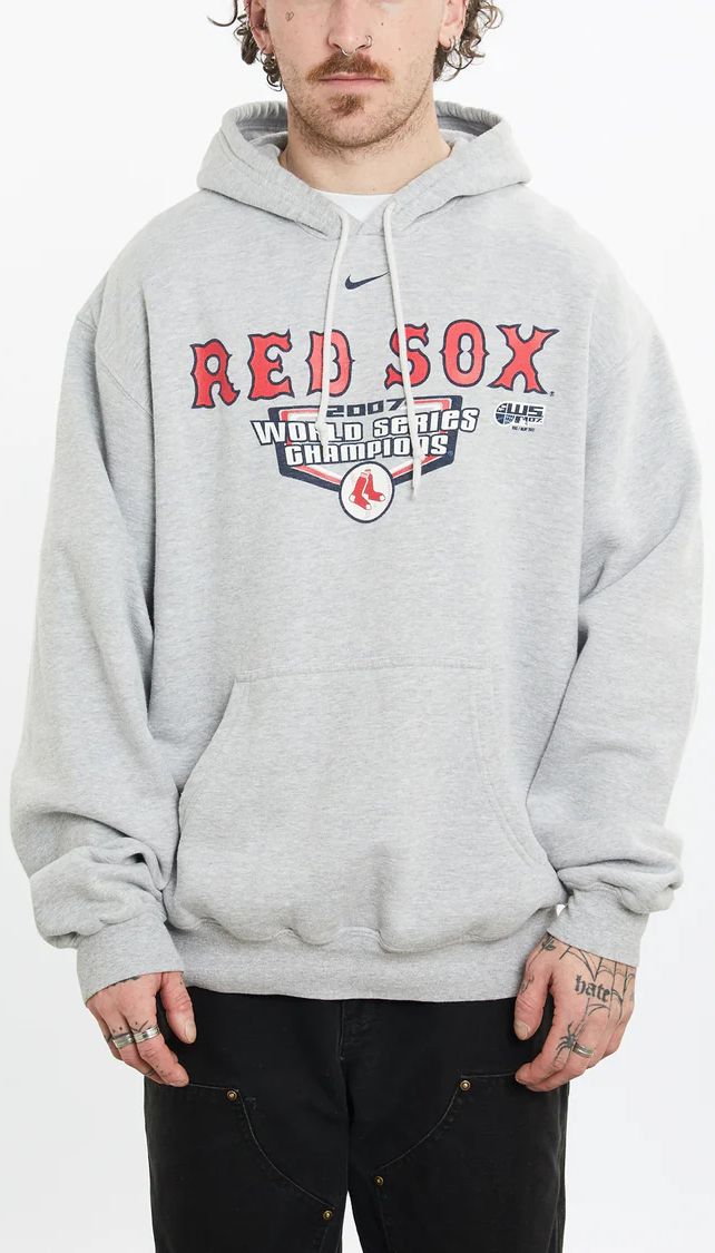 Nike MLB Boston Red Sox Hooded Sweatshirt L - Grey