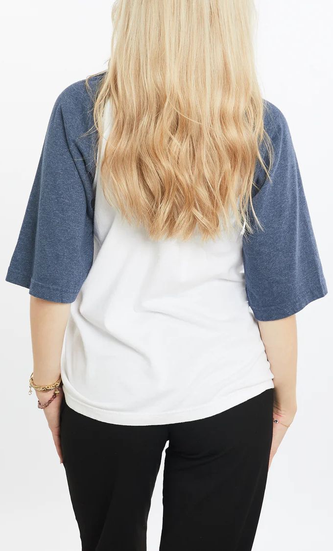 Nike MLB Detroit Tigers Raglan Tee S - White/Blue