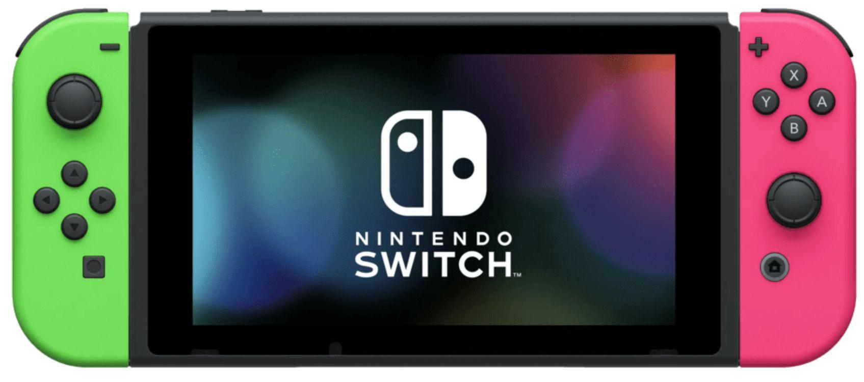 Nintendo  Switch Handheld Gaming Console - Neon Green/Neon Pink - Acceptable