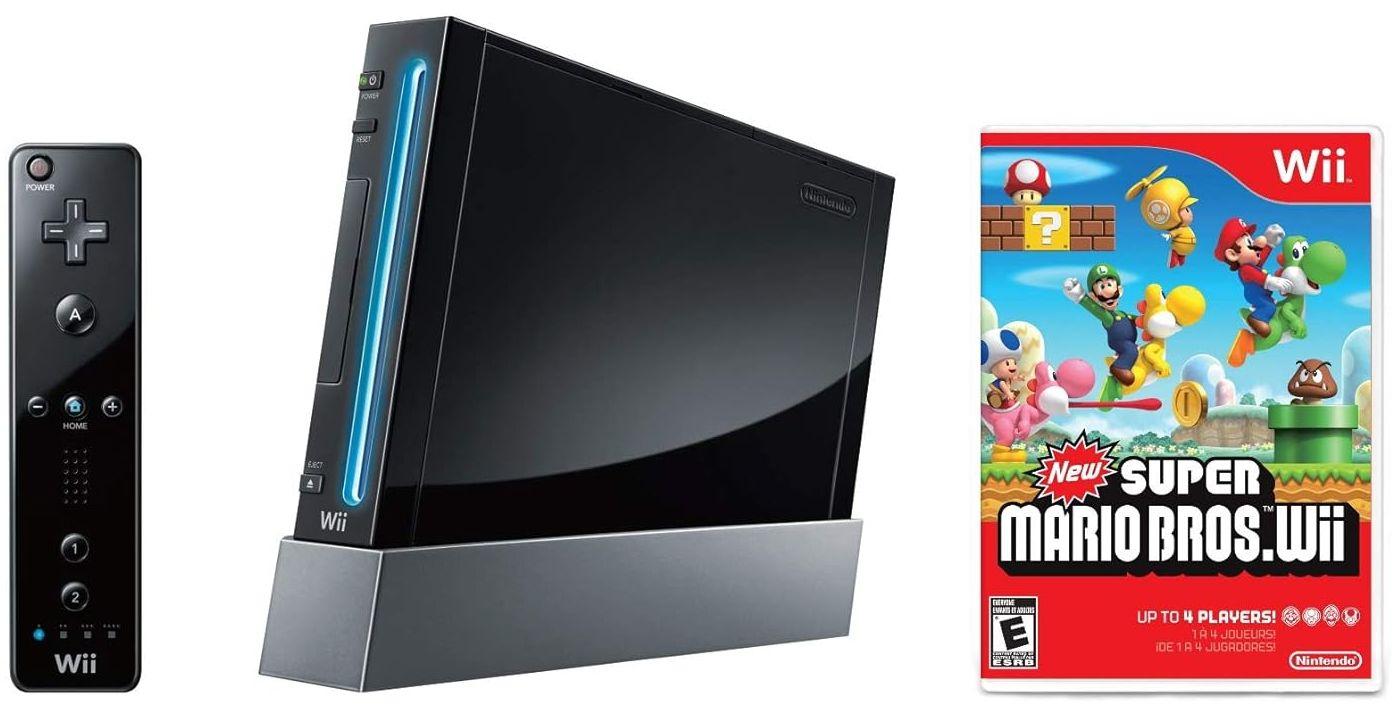 Nintendo Wii Console with New Super Mario Bros Wii