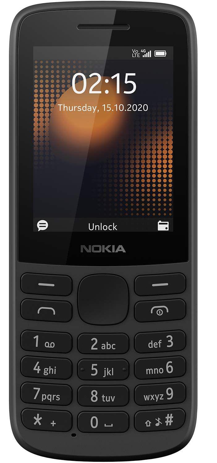 Nokia  215 (4G) - 128GB - Black - Single Sim - 64GB RAM - Premium