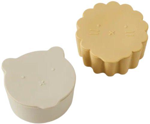 Nordic Kids  Ari Silicone Snack Box Set Of 2 - Almond/Lemon - Over Stock