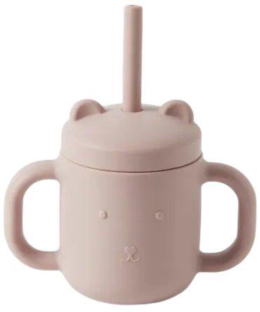 Nordic Kids  Henny Silicone Sippy Cup with Straw - Musk - Over Stock