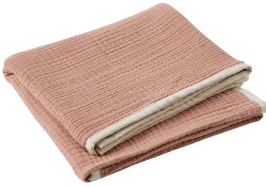 Nordic Kids  Luna 4 Layered Muslin Cotton Blanket - Desert Pink - Over Stock