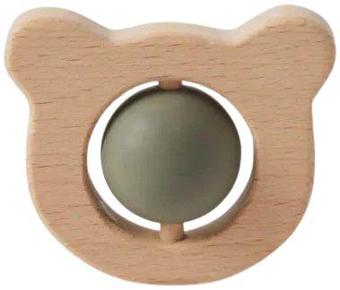 Nordic Kids  Wooden Teether Bear - Gumnut - Over Stock