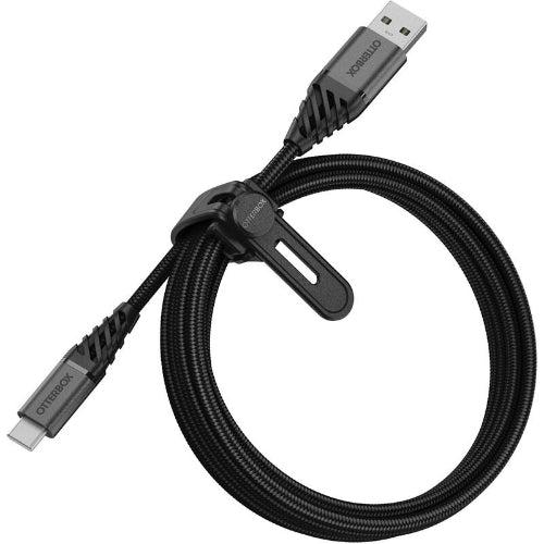 Otterbox  Premium USB-C to USB-A Cable - Dark Ash (Black) (2M) - Brand New