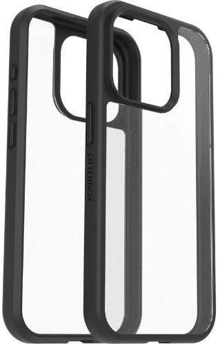 OtterBox  React Phone Case For iPhone 15 Pro - Black Crystal (Clear/Black) - Brand New