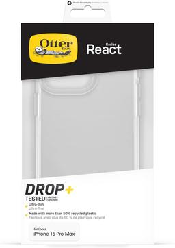 OtterBox OtterBox React Phone Case ProPack (PP Packaging) For iPhone 15 Pro Max - Clear - Brand New