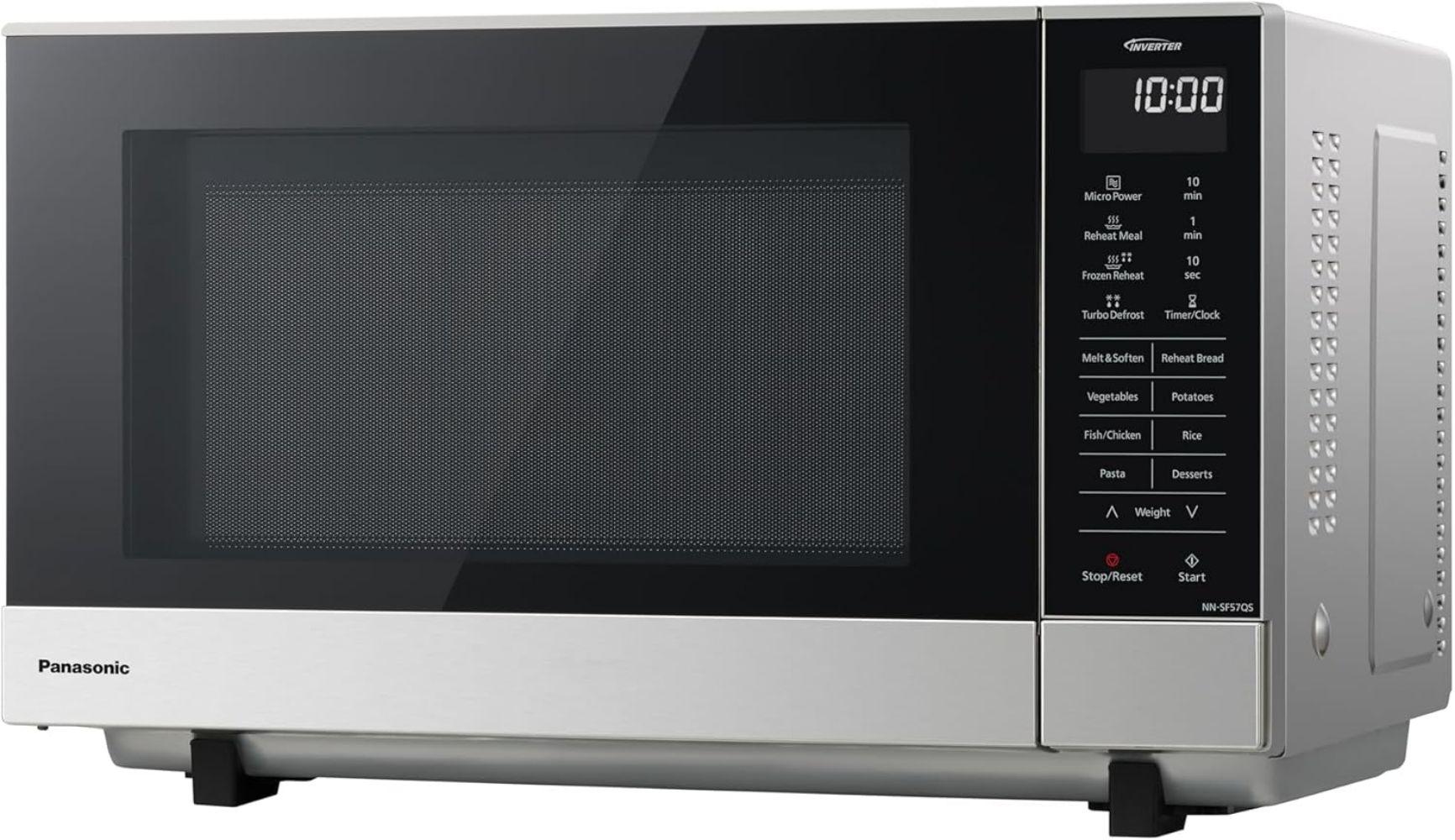 Panasonic NN-SF57QS 27L Inverter Microwave - Excellent - Silver/Black