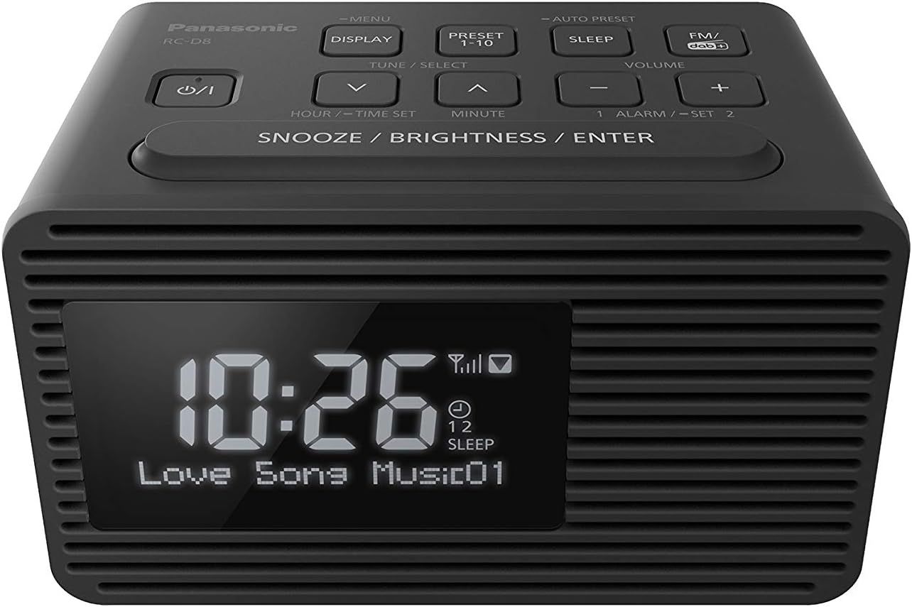 Panasonic RC-D8GN DAB+ / FM Clock Radio - Excellent - Black