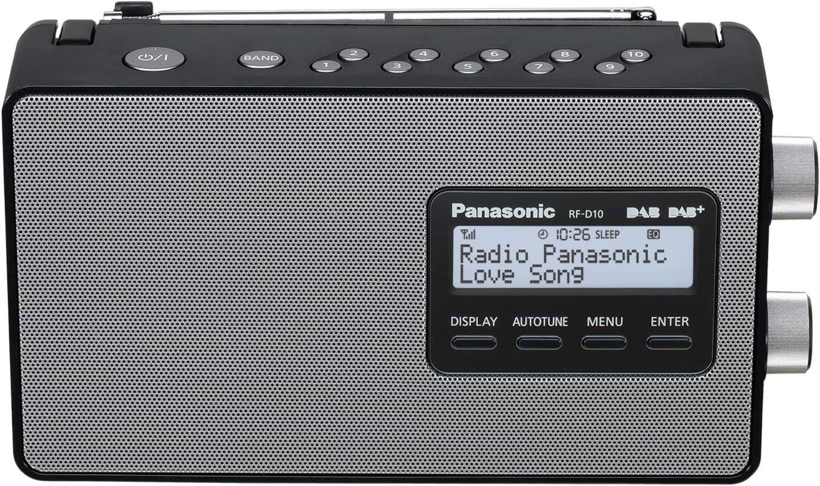 Panasonic RF-D10GN DAB & DAB+ Compatible Radio - Black/Gray - Excellent