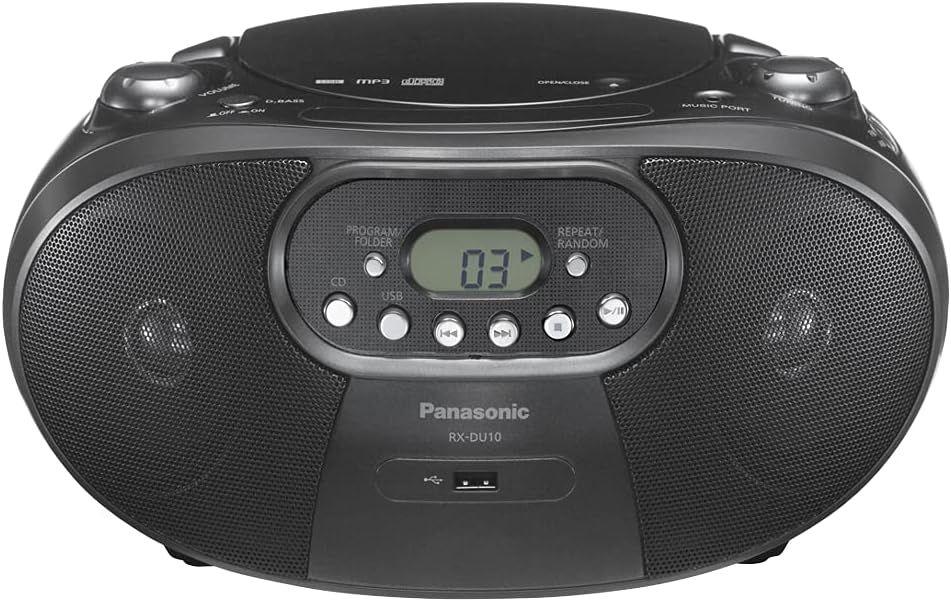 Panasonic  RX-DU10 Portable AM/FM Radio with CD Player - Black - Excellent