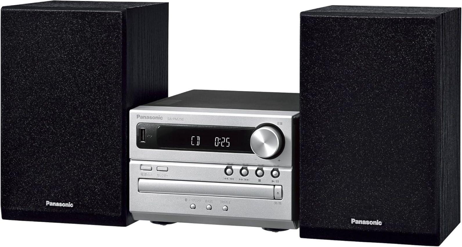 Panasonic SC-PM250GN-S Micro HiFi System - Excellent - Black
