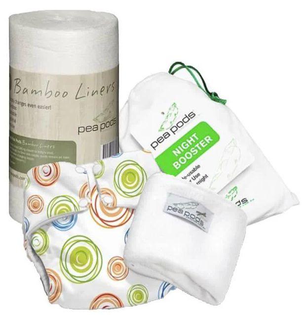 Pea Pods  One Size Nappy Trial Pack - White - Brand New