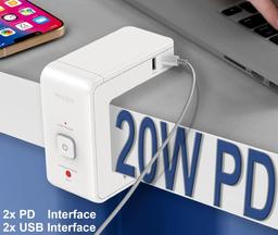 Philips CHP5240 4 Outlet Desk Clamp (AU Plug) - White