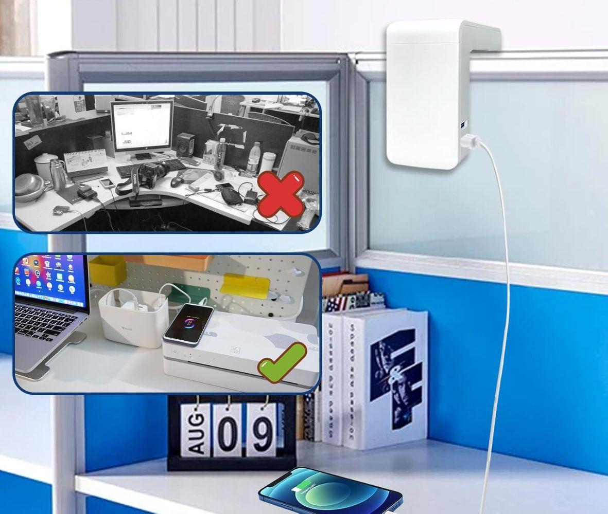 Philips CHP5240 4 Outlet Desk Clamp (AU Plug) - White