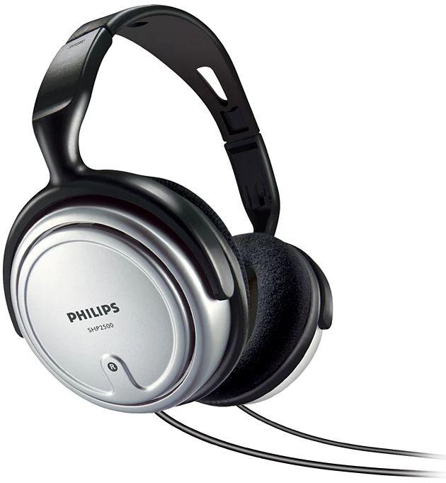 Philips  SHP2500 Over Ear TV Headphones - Black - Brand New