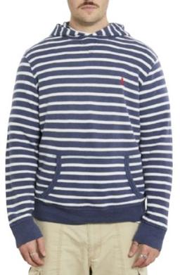 Polo Ralph Lauren Hooded Sweatshirt L - Blue/White