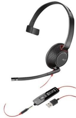 Poly com Blackwire 5210 USB-A (C5210 USB) Headphones - Black