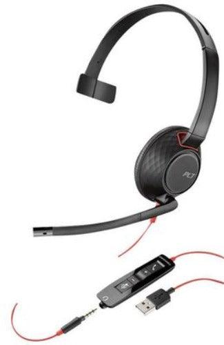 Poly com Blackwire 5210 USB-A (C5210 USB) Headphones - Black - Brand New