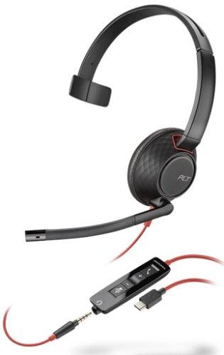 Poly com Blackwire 5210 USB-C (C5210 USB-C) Headphones - Black - Brand New