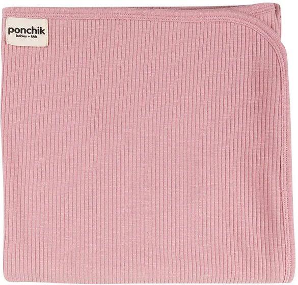 Ponchik Babies + Kids  Baby Jersey Rib Wrap  - Carnation - Over Stock