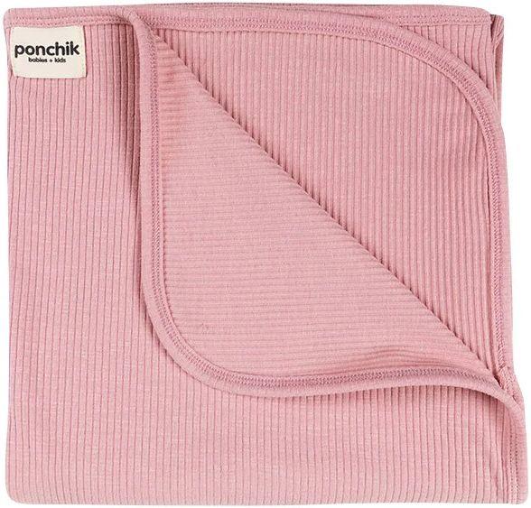 Ponchik Babies + Kids Baby Jersey Rib Wrap - Carnation