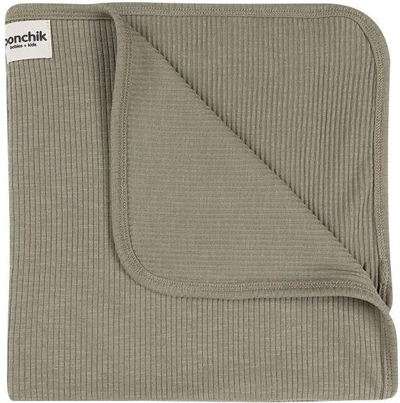 Ponchik Babies + Kids Baby Jersey Rib Wrap - Thyme
