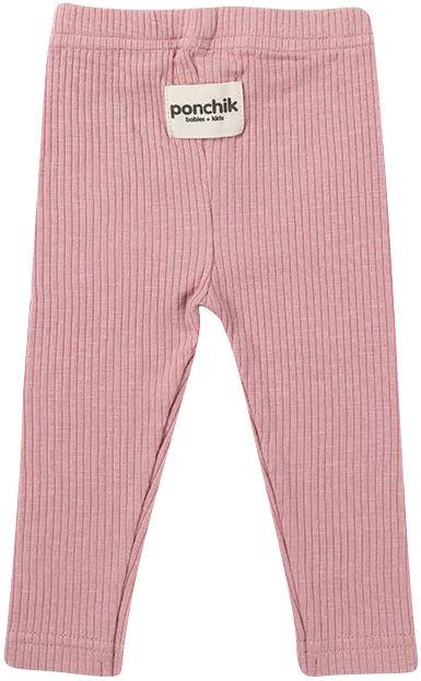 Ponchik Babies + Kids Cotton Ribbed Leggings (7 Years Old) - Carnation