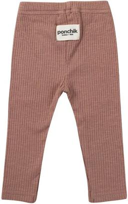 Ponchik Babies + Kids Cotton Ribbed Leggings (5 Years Old) - Crepe