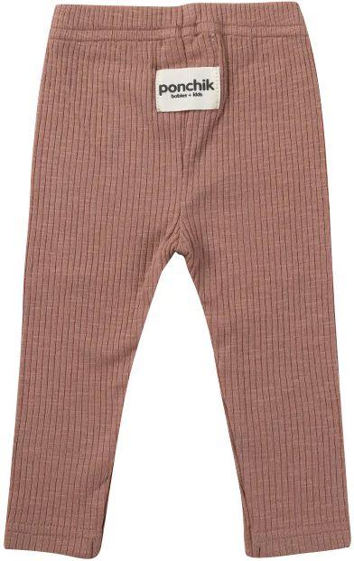 Ponchik Babies + Kids Cotton Ribbed Leggings (5 Years Old) - Crepe